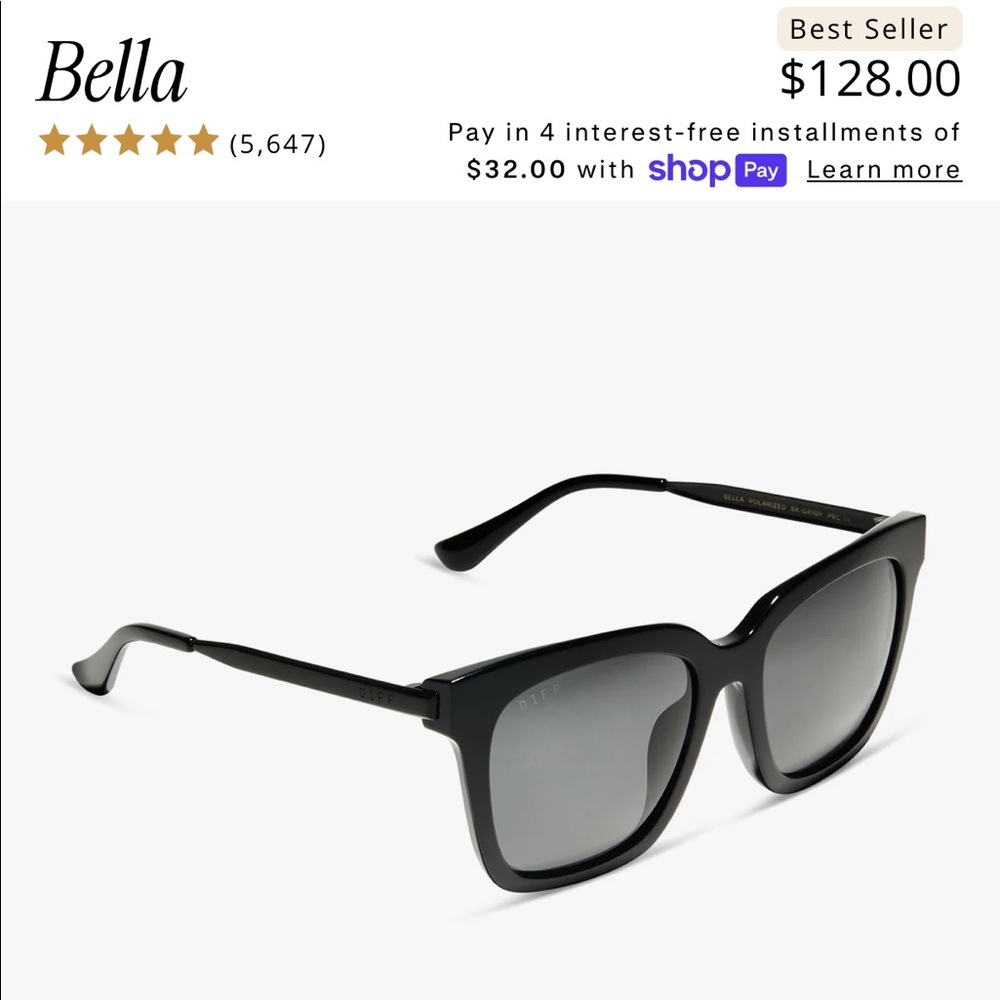 Diff Eyewear Bella sunglasses in black